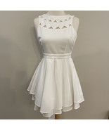 Lulus Womens Dress Creamy White Short Sleeveless Size Small Pleated Laye... - £19.28 GBP