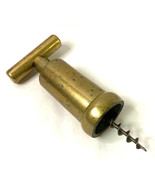 Rare vintage Italian Brass Closed Barrel Corkscrew - $116.60