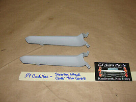 Oem 1959 59 Cadillac Steering Wheel Center Spoke Trim Covers (Pair) **Rare** - £115.97 GBP