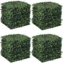 12Pcs Artificial Grass Garden Green Wall Backdrop Privacy Screen Fence Panels - £85.41 GBP
