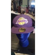 New Era 59Fifty Men Women Hat NBA Los Angeles Lakers HWC SZ 7 Purple Fit... - $280.36 MXN