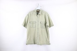 Vtg Streetwear Mens Medium Faded Stonewashed Collared Camp Button Shirt ... - $39.55