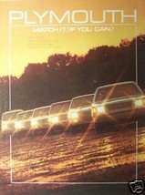 1985 Plymouth Full Line Brochure - Gran Fury, Torismo, Reliant, Horizon ... - $5.00