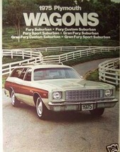 1975 Plymouth Station Wagons Brochure - Gran Fury Custom Surburban &amp; More - $5.00