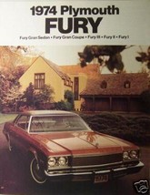 1974 Plymouth Fury Brochure - $5.00