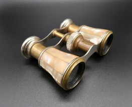 Chevalier Paris Opera Glasses Mother Of Pearl Brass Vintage telescoping - £47.06 GBP