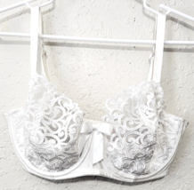 34DD Victoria&#39;s Secret Sheer Embroiderey Underwire Balconette Bra - £18.18 GBP