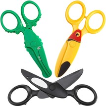 3 Pieces Toddler Safety Scissors In Animal Designs, Kids Preschool Train... - £11.21 GBP