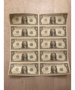 2017 One Dollar Federal Reserve Notes Uncut Sheet of 10~New York Federal... - $1,041.06 MXN