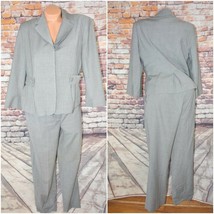 Talbots 10 Petite Wool Blend Blazer Straight Leg Pant Suit - £34.81 GBP