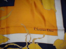Christian Dior vintage 1970s pop art silk scarf, pre-owned, unused - £199.21 GBP