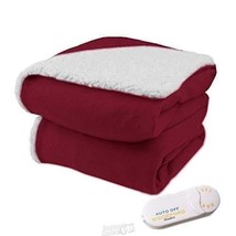Biddeford Analog Comfort Knit Electric Heated Throw Blanket Natural Sher... - £30.36 GBP