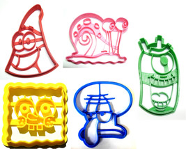 Spongebob Squarepants Cartoon Characters Set Of 5 Cookie Cutters USA PR1027 - £11.76 GBP