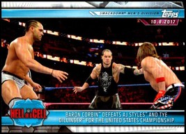 2019 Topps Road to WrestleMania #60 Baron Corbin Defeats AJ Styles and Tye Dilli - $1.91