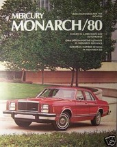 1980 Mercury Monarch Brochure - $5.00