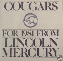 1981 Mercury Cougar Brochure - $5.00