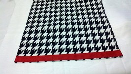 Houndstooth Table RUNNER- With Red Band- Houndstooth Table Runners 12X72&quot; - £16.03 GBP