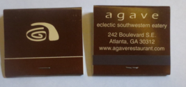 AGAVE ECLECTIC SOUTHWESTERN EATERY, ATLANTA Matchbooks Full and Unstruck - £0.79 GBP