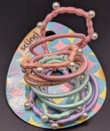 Scunci Pastel Hair Elastics Ties Faux Pearl Assorted 00438 Conair 12 pc - $9.17