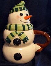 Cheeky Snowball Throwing Snowman Covered Mug Huge 14oz - £13.36 GBP