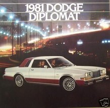 1981 Dodge Diplomat Brochure - £3.98 GBP