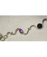 Sterling and Gemstone Bracelet adjustable to 8 inch - £24.11 GBP