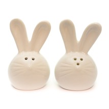 Vintage Ceramic Salt and Pepper Shaker White Bunnys Rabbits Figurine - $11.85
