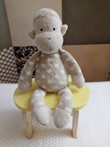 Jellycat London Tan Polka Dot Rattle Chime Monty Monkey Plush  - £25.89 GBP