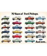 70 Years Of Ford Pickups - 1917-1986 - Promotional Advertising Poster - £7.96 GBP+