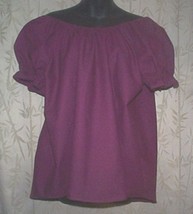 MAROON Renaissance CHEMISE peasant PIRATE  blouse  - £27.97 GBP
