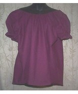 MAROON Renaissance CHEMISE peasant PIRATE  blouse  - £27.73 GBP
