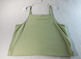 Madewell Tank Top Womens Size 2XL Green Knit Cotton Spaghetti Strap Square Neck - £8.10 GBP