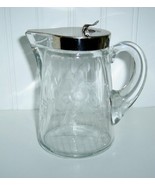 Heisey Etched Glass Syrup Pitcher / Pat. April 5,1910 - £51.77 GBP