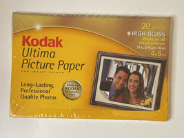 Kodak Ultima Picture Paper 4x6 20 Count BRAND NEW Heavy Weight High Gloss Inkjet - $7.49