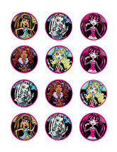 Monster High edible party cupcake toppers cupcake image sheet 12/sheet - £7.70 GBP