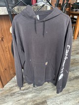 Vintage Carhartt Hoodie Mens Large Black Sweatshirt Sweater Faded - £30.93 GBP