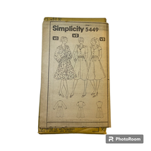 Simplicity 5449 Dress Pattern Miss 10 1982 Uncut No Envelope Knee Length... - $9.87