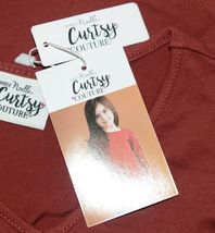 Simply Noelle Curtsy Couture Girls Cutout Long Sleeve Shirt Paprika Size Medium image 5