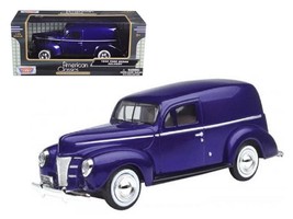 1940 Ford Sedan Delivery Purple Metallic 1/24 Diecast Model Car by Motormax - £30.71 GBP