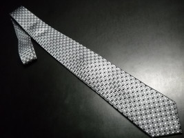 English Laundry Neck Tie Silk Diamonds in Silvers and Black - £8.62 GBP