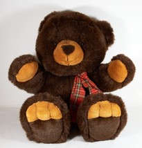 JC Penny Plush Bear With Christmas Scarf 23&quot; Tall Big Collection - £15.92 GBP