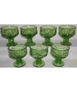 1970s Set (7) Franciscan CABARET PATTERN Green Sherbets or Champagnes - $97.24 CAD