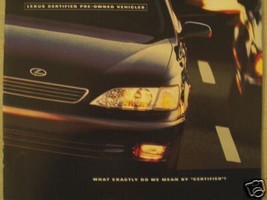 1998 Lexus Pre-Owned Cars Brochure - $10.00