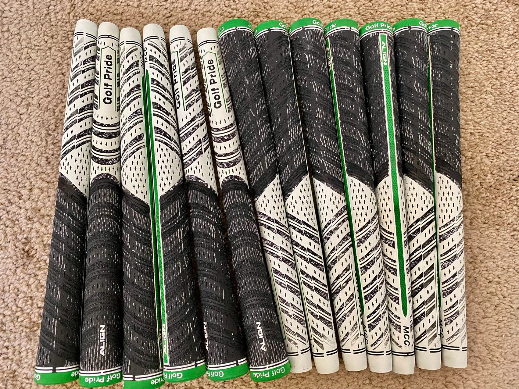 Golf Grip MCC Align Midsize/Standard Grip Green Color Set of 13 - $88.71 CAD+