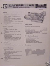 1982 Caterpillar 3516 Diesel Marine Generator Brochure - $10.00