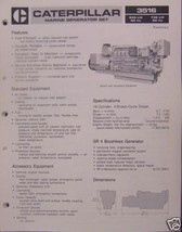 1983 Caterpillar 3516 Diesel Marine Generator Brochure - $10.00