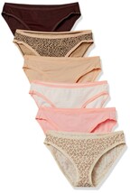 Amazon Essentials 6 Pack Womens Cotton Bikini Brief Underwear Multicolor... - $18.13 CAD