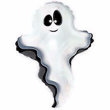 White Ghost Kooky Spooky Mylar Foil Balloon 26 Inch Halloween Party Supplies New - £6.39 GBP