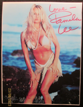 PAMELA ANDERSON : (BAYWATCH) SEXY HAND SIGN AUTOGRAPH PHOTO (CLASSIC TV) - £155.74 GBP