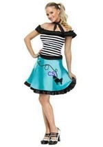 Women 50&#39;s At The Hop Dress Poodle Skirt &amp; Neck Scarf 2 Pc Halloween Cos... - £19.75 GBP